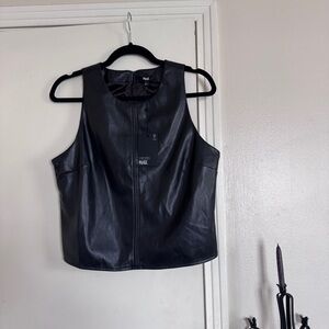 Paige Avila Faux Leather Sleeveless Top